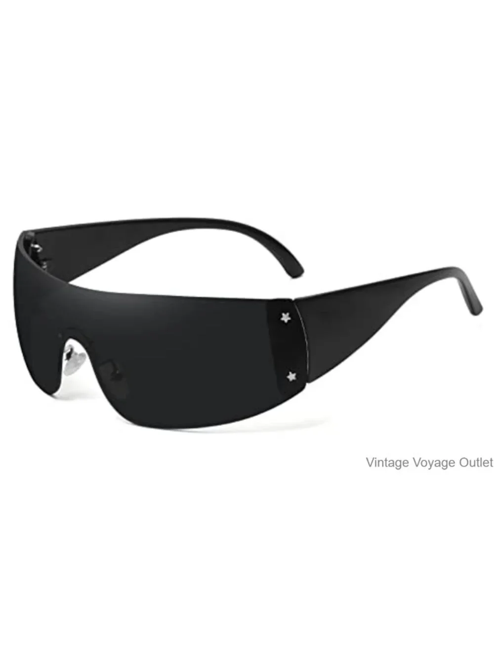 Y2K Rimless Oversized Sunglasses UV400 Protection Plastic Frame